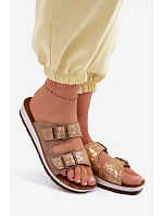 Dámské pantofle Béžové s přezkami Inblu CP000063