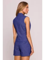 M859 Džínová vesta - modrá