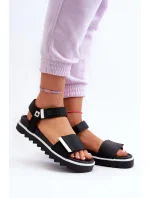 Dámské sandály na platformě Big Star Černá Dámské sandály na platformě Big Star Černá