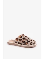 Futrzane Dámské Pantofle Panterka Inblu EK000008 Béžové