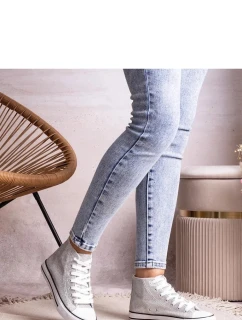 Tenisky B219  model 207211 stříbrné - Solea