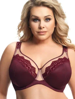 Měkká dámská podprsenka LUISSE K441 Bordó