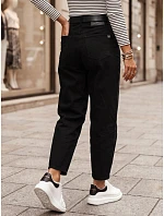 Dámské džíny s vysokým pasem a páskem, střih „balloon fit“, černé, FashionStreet UY3119 Dámské džíny s vysokým pasem a páskem, střih „balloon fit“, černé, FashionStreet UY3119