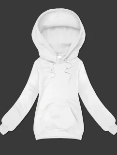 Bílá volná klokaní mikina s kapucí S'West (B-11#)