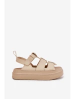 Dámské Sandály Na Platformě Béžové Nitavelia Dámské Sandály Na Platformě Béžové Nitavelia
