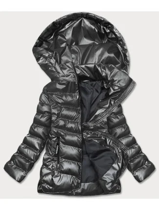 Stříbrná prošívaná bunda pro přechodné období (BR9790-70) Stříbrná prošívaná bunda pro přechodné období (BR9790-70)