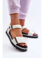 Dámské sandály na platformě Big Star NN274777 Bílé Dámské sandály na platformě Big Star NN274777 Bílé