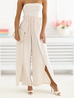 Kalhoty CS SP XYS3375.03 světle béžové