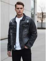 FashionStreet pánská šedá džínová bunda TX4369