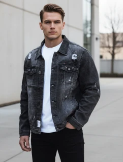 FashionStreet pánská šedá džínová bunda TX4369