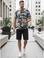 Pánské maskáčové antracitové moro tričko FashionStreet RX5590