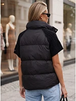 Krátká dámská prošívaná péřová vesta, černá, FashionStreet TY5925 Krátká dámská prošívaná péřová vesta, černá, FashionStreet TY5925