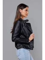 Černá bunda ramoneska se stojáčkem (HM23) Černá bunda ramoneska se stojáčkem (HM23)