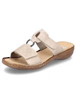 Pohodlné žabky Rieker W RKR681 beige Pohodlné žabky Rieker W RKR681 beige