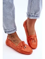 Ženské Semišové Mokasíny Oranžové Si Passione