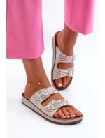 Pohodlné Dámské Žabky S Sponami Inblu CP000045 Béžové