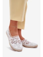 Dámské krajkové espadrilky bílé Adelira