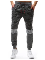 Pánské kamuflážní antracitové tepláky FashionStreet UX3628