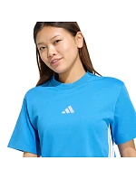 Dámské bavlněné tričko adidas Essentials 3-Stripes světle modrá KC5197