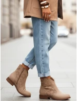 Dámské béžové ažurové boty FashionStreet ZY1344 Dámské béžové ažurové boty FashionStreet ZY1344