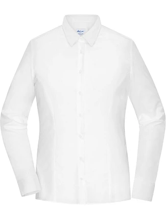 Daiber JN 1371 Popelínová halenka slim fit s dlouhým rukávem 02.1371 white Daiber JN 1371 Popelínová halenka slim fit s dlouhým rukávem 02.1371 white