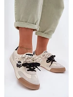 Dámské tenisky s dvojitým šněrováním Big Star TT274168 Béžové