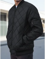 Pánská prošívaná bunda bomber černá TX2215