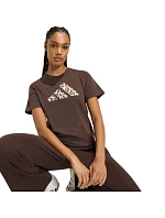 Dámské tričko adidas Animal Graphic, hnědé, KT2676 Dámské tričko adidas Animal Graphic, hnědé, KT2676