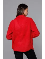 Krátký červený přehoz přes oblečení typu alpaka (CJ65) Krátký červený přehoz přes oblečení typu alpaka (CJ65)