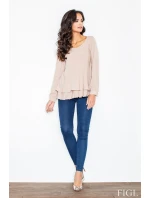 Dámská košile M415 beige - FIGL Dámská košile M415 beige - FIGL