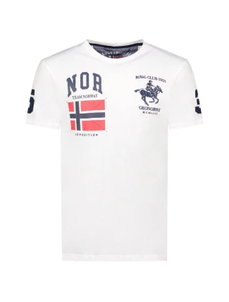 Geographical Norway Jequestre 254 M SY1305H/GN-Bílé tričko Geographical Norway Jequestre 254 M SY1305H/GN-Bílé tričko