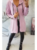 Mikina se zipem na zádech fialová