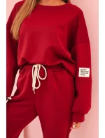 Komplet mikina + kalhoty máslově švestková