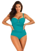 Dámské jednodílné plavky New Trends 6 S8030D2-10 tyrkysové - Self Dámské jednodílné plavky New Trends 6 S8030D2-10 tyrkysové - Self