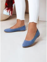 Dámské semišové baleríny MINIMALL modré FashionStreet ZY0671 Dámské semišové baleríny MINIMALL modré FashionStreet ZY0671