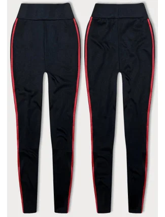 Černo-červené sportovní legíny s lampasy (YW01052-D1-5) Černo-červené sportovní legíny s lampasy (YW01052-D1-5)
