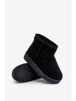 Dětské sněhové boty s podšívkou černé Big Star MM374054