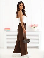 Kalhoty CS SP XYS3649.95 tmavě hnědé