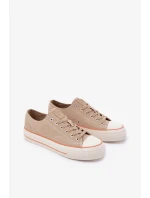 Pánské plátěné tenisky na platformě Big Star – béžové