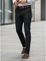 Pánské elegantní kalhoty slim fit černé FashionStreet UX4484
