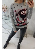 Svetr s Otcem Vánoc šedý Svetr s Otcem Vánoc šedý