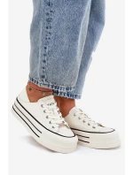 Dámské Kožené Tenisky Na Platformě GOE RR2N4106 Bílé