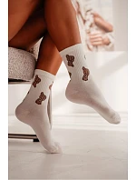 Dámské ponožky Medvídci Ecru Dámské ponožky Medvídci Ecru
