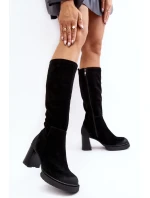 Kozačky na podpatku model 189037 Step in style Kozačky na podpatku model 189037 Step in style