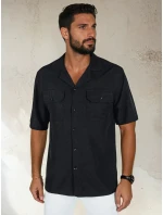 Pánské tričko s krátkým rukávem černé FashionStreet KX1084