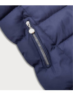 Tmavě modrá péřová dámská vesta (5M719-215)