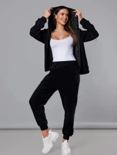 Černý dámský teplákový polarový komplet (YP-1024)