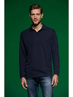 Daiber JN 22 Piqué polo s dlouhým rukávem z těžké bavlny 02.0022 navy