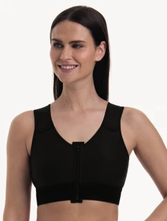 Valencia kompresní podprsenka oboustran.,zap. vpředu 1198X black - Anita Care