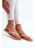 Ploché Pružné Dámské Žabky ZAXY JJ285298 Růžové